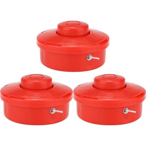 AGE Paquet de 3 têtes de tondeuse à gazon universelles débroussailleuse tête de remplacement chaîne ensemble accessoires pour pelouses de jardin (1/5)