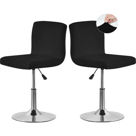 Set of 2 bar stool covers: stretchable covers with backrest for bar chairs (1/5)