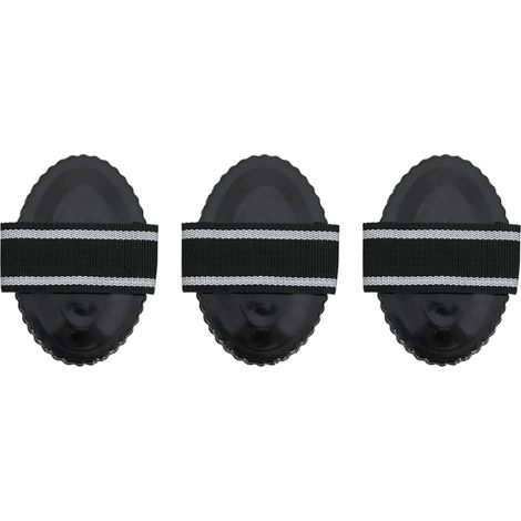 Striegel für Pferde 3 Stk. Schwarz Stahl