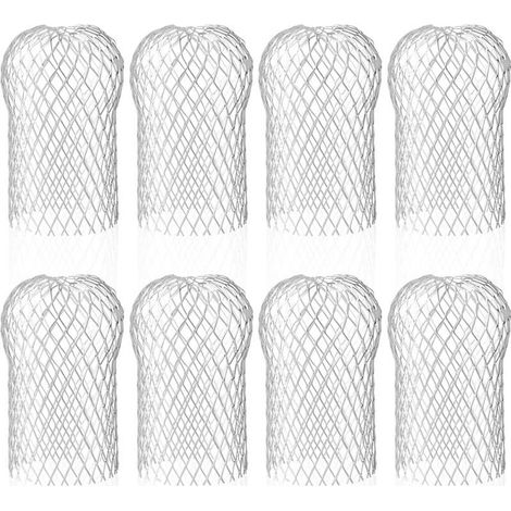Lot de 8 Crapaudine de Gouttière en Aluminium, Filtres de Gouttière Flexible et Durable pour Maison Avant-toit Tuyau de Descente contre les Feuilles,de (1/5)