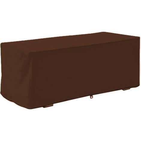 Wasserdichte und UV-beständige Aufbewahrungsbox für den Außenbereich, 123 x 62 x 55 cm, kaffeebraun