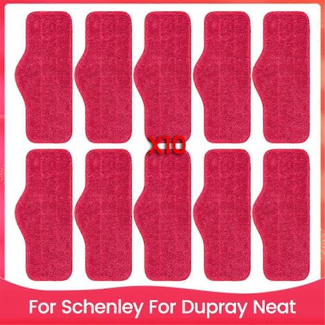 10 Stück Dampfmopp-Pads als Ersatz für Schenley 7-in-1-Reiniger – Rosarot