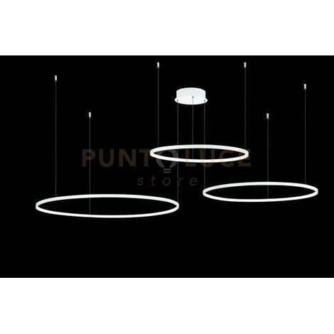 SOSPENSIONE MULTIPLA 3 LED SOEL BIANCO 3000-4000K MAX 6720LM 113W DIMMERABILE D.60-80-100CM
