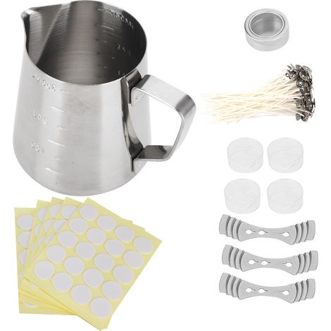 Kit de fabrication de bougies, coupelle à bougie, boîte à mèches, chauffe-bougie, matériel d'aromathérapie, outils de bricolage (1/5)