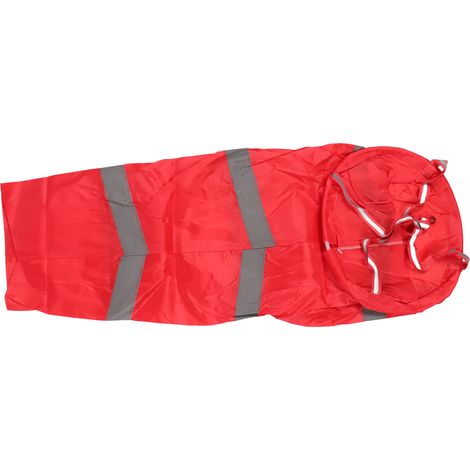 Windsack, leicht und robust, aus Polyester, zur Messung der Windrichtung, ideal für Landwirtschaft, Outdoor-Aktivitäten, Industrie und Freizeit, rot, 100 cm, reflektierend (1/5)