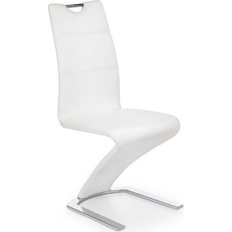 Chaise noire design avec pied U Esty - Blanc (1/3)