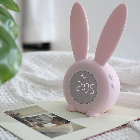 Réveil créatif pour enfants - Lapin mignon Lampe de chevet (1/5)