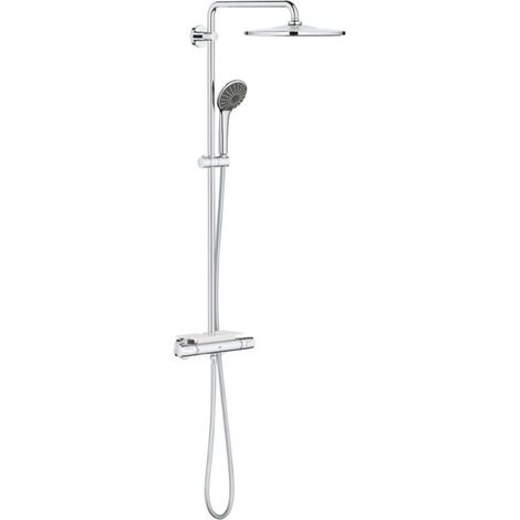 Grohe Vitalio Joy - Conjunto de ducha 310 con termostato mural y estante, cromo 26401001 (1/5)