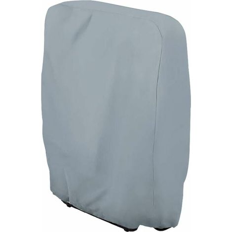 Schutzhülle für klappbare Sonnenliege, staubdichte Gartenliegestuhl-Abdeckung, wasserdicht, B70 × H110 cm (Grau)