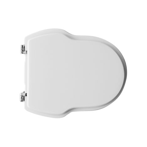 Siège de toilette en céramique Vitruvit Old Time – Charnières réglables – Longueur 41,5-46,5 cm – Largeur 37,5 cm – Blanc