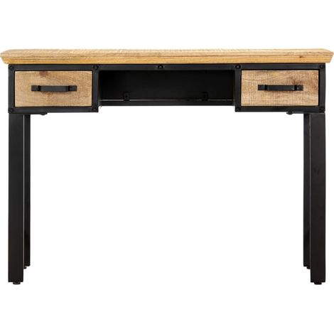Bureau，Table d'écriture 110x50x76 cm Bois de manguier massif CFW59970 (1/5)