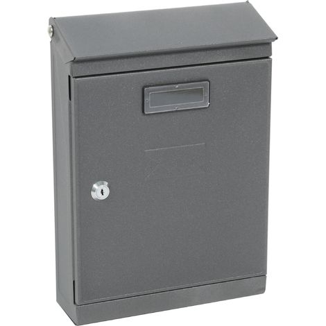 CASSETTA POSTALE 'PEONIA' cm 24,5x7,5x H.36 - grigio antracite  - KASART