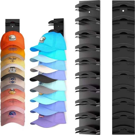 Support mural multicouche pour casquettes de baseball - Rangement facile pour chapeaux (1/5)