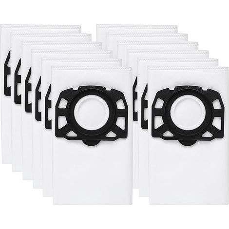 Paquete de 12 bolsas de filtro KFI 487，aptos para Karcher MV4/WD4/KWD4/KNT4/WD5/MV5/KWD5/WD6/MV6/WD 4.200/WD 5.800/SE 5.100/SE 6.100，2.863-006.0 (1/5)
