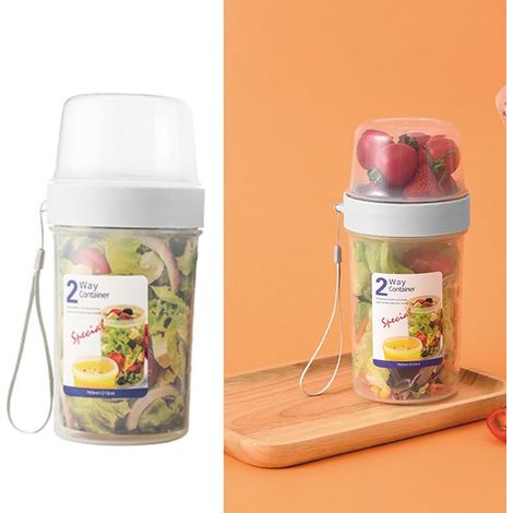 Portable Food Container Bottle, Airtight Box with 2 (1/5)