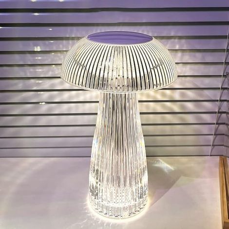 Lampada da tavolo in cristallo 3D tattile ricaricabile USB, lampada multicolore, decorazione romantica ideale per la casa e il cadeau di festa (1/4)