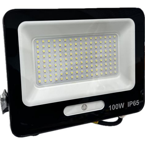 Faretto led 100w 6500k nero 11700lm Ip65 253x242x40 81.784/100/n/giorno