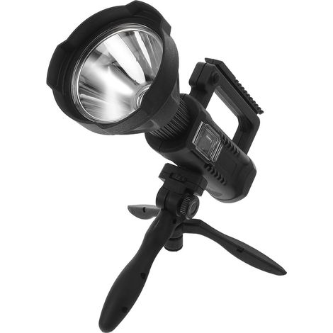 Projecteur Portable Rechargeable USB 8000mah Noir Résistant à L'usure Lampe Torche Extérieure Étanche pour Camping et Pêche (1/5)
