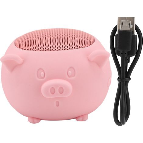 Haut-parleur Bluetooth 5.0 Mini en Forme de Cochon Mignon avec Micro Intégré pour Voyage et Extérieur (Rose) (1/5)