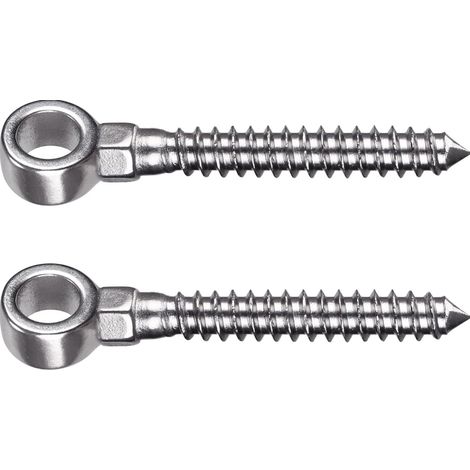 Filiyano-Charnière de portail M12, 2 pièces, fixation à œillet, crochet à vis métallique robuste pour clôture en bois/portail de jardin/portail de (1/5)