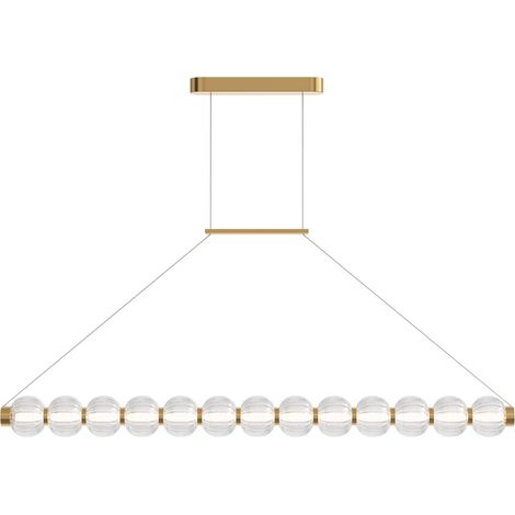 Maytoni Amulet Plafonnier suspendu de bar moderne doré 3000 K 1050 lm abat-jour en verre (1/2)