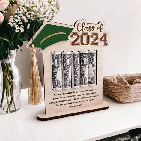 Porte-Monnaie Décoratif Pour Diplôme - Cadre À Message Personnalisable - Surface Ardoise Au Dos - 6 x 6,6 Pouces - 1 Pièce (1/5)