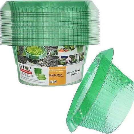 Confezione da 10 Collari Anti-lumache per Insalata e Cavolo, Senza Prodotti Chimici