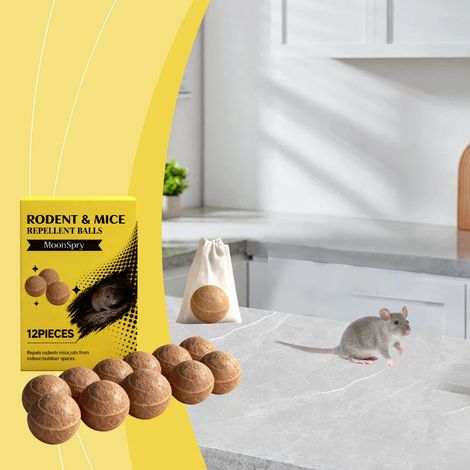 Rattenabwehrpellets mit ätherischen Pflanzenölen, geeignet für verschiedene Anwendungsbereiche wie Automotoren, Küchen und Lagerhallen – 12 Stück, Netzbeutel 1 -- DE (1/5)