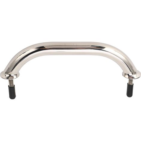 Main courante de 20 cm (8 po) en acier inoxydable 316 antirouille, finition polie brillante, pour yacht et camping-car. (1/5)