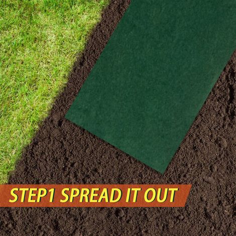 Couverture biodégradable non tissée de graine d'herbe de couverture d'Eco de jardinage 10M0.2M (1/5)
