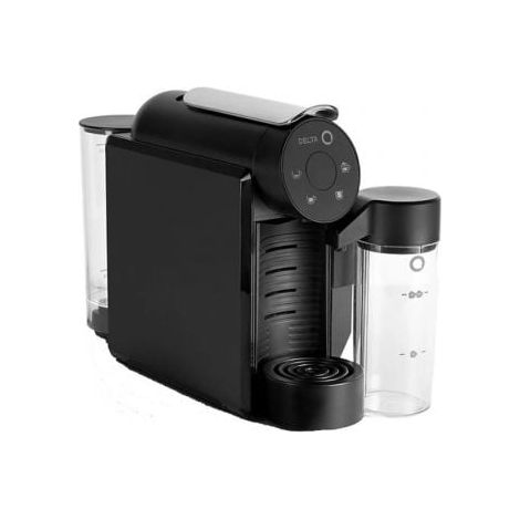 Cafetera de cápsulas Delta Q Milkqool Mini de 20 bares, color negro.