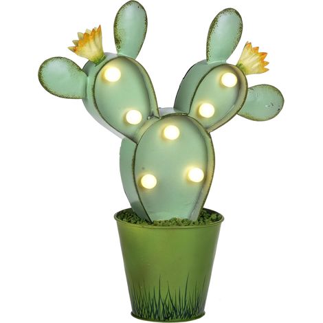 Lampada Cactus con Luci H 29 cm