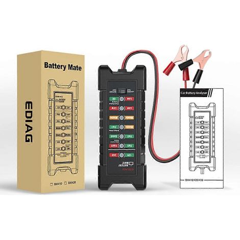 Testeur de batterie automobile BM310 BM410, rapide et sûr, 12 V 24 V, outil de test automobile numérique, diagnostic de charge par démarreur PK BST100 (BM 410) (1/5)