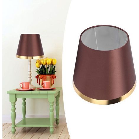 Abat-jour tissu – PX133 – Lumière douce anti-insectes – salon chambre – 25 cm café