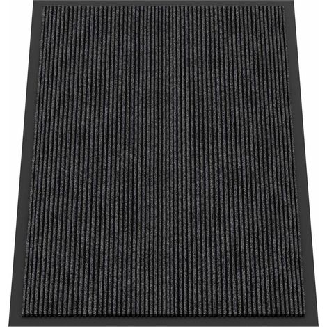 Paillasson Exterieur Entree 90x120cm, Grand Tapis d'Entrée, Tapis Entrée Exterieur Resistant Pluie, Tapis Commercial pour entrée -Gris Foncé (1/5)