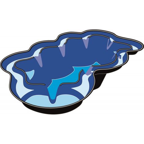 Ubbink – Bassin préformé 3800 L en PRV – Dimensions 420 x 240 cm – Résistant aux UV et au gel – Écologique et durable