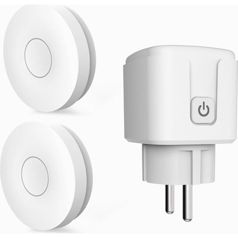 Prise Telecommande Sans Fil, 433 MHz Émetteur Radio va et Vient Sans Fil Prise Avec Interrupteur Prise Intelligente avec kit de Télécommande Sans Piles Prise Interrupteur Connectée (1/5)