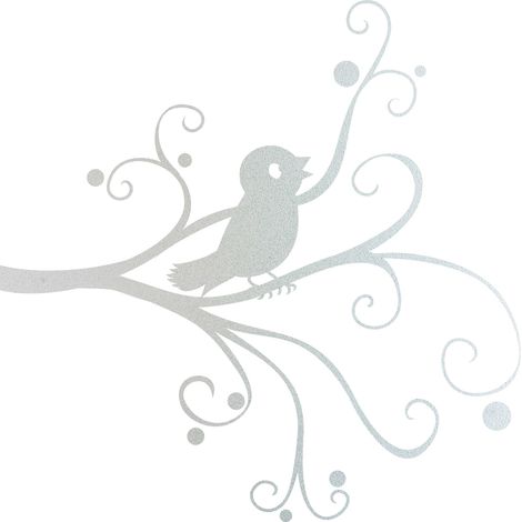 Stickers Dépoli - Branche Oiseau - 17x17 cm (1/3)