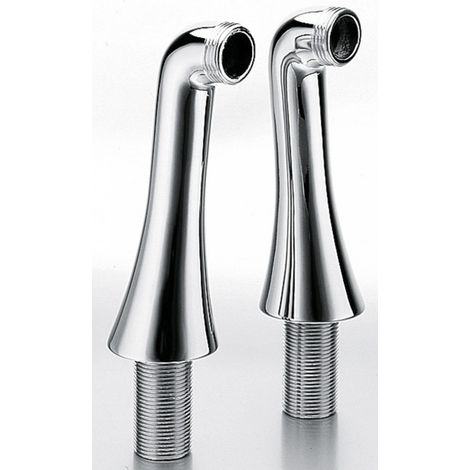 2 colonnettes hautes 130 mm Chrome - CRISTINA ONDYNA CH16051 (1/3)