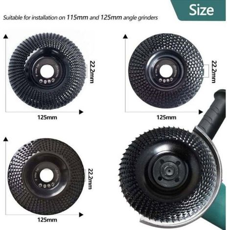 Disque de Meulage - - 125mm - 3 Pièces - Carbone - Vitesse 13200 tours/min (1/4)