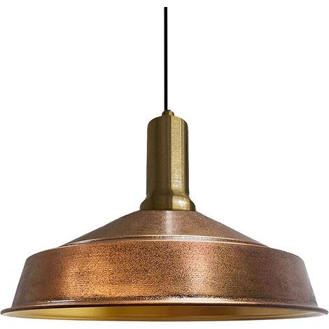 Handbemalte Industrielle Hängeleuchte aus Kupferfarbe Metall – Vintage-Kronleuchter E27 Ø41 cm für Wohnzimmer, Schlafzimmer Oder Esszimmer (1/5)