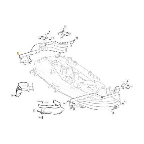 CARTER DX PIATTO MTR118 SD (MOA EST.) ORIGINALE STIGA - 325060183/0