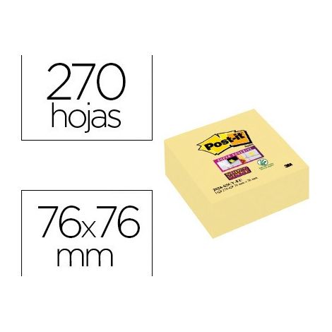 Post-It 2028-SSCY-EU nota autoadhesiva Plaza Amarillo 350 hojas Autoadhesivo