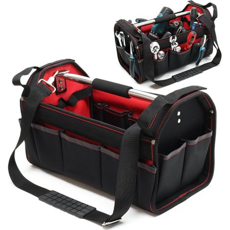 Sac à outils textile avec fond rigide + bandoulière (1/2)