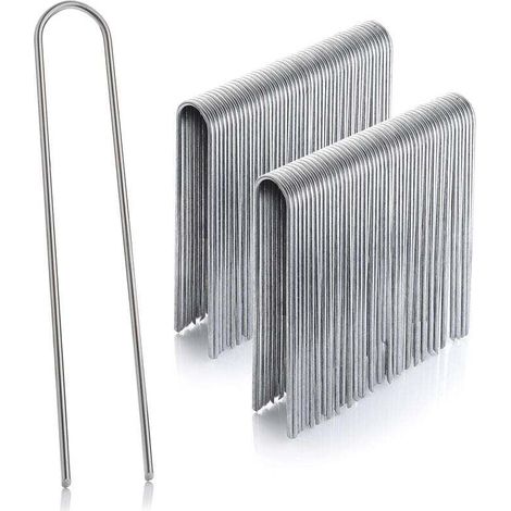 Lot de 100 piquets de Fixation en Acier H150mm, L25mm, Ø2,9mm (1/4)