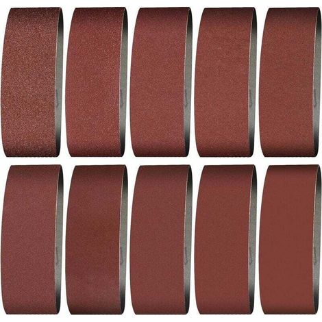 Bande Abrasive 100X915 mm- Grains 240/60/80/120/150/240/400Bande de Ponceuse pour le Ponçage, le Polissage et le Dépoussiérage, Idéale pour le Bois (12 Pièces) (1/5)