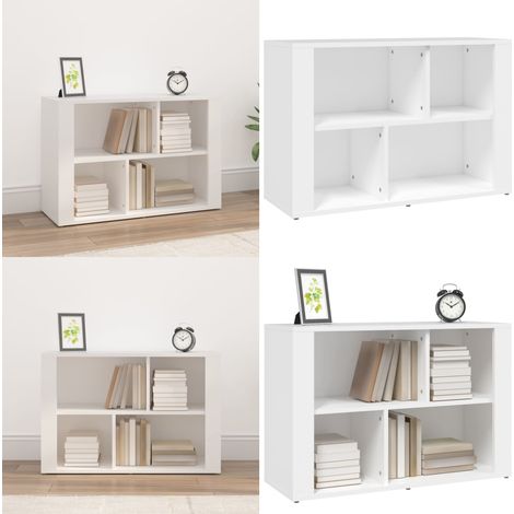 Sideboard Weiß 80x30x54 cm Holzwerkstoff - Holzwerkstoff - Stauraum (1/5)