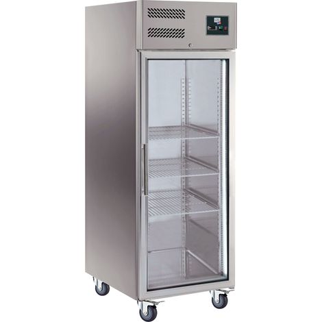 Armoires réfrigérées inox 1 porte vitrée 650L - L2G (1/2)
