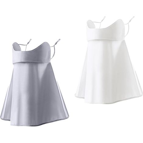 2 Pièces Protection UV Tour de Cou, Respirant Cache Cou Moto, Respirable Cache Cou Homme Femme, Anti-Solaire Cache Nez Moto, Léger Masque Bandana pour les Sports d'été en Plein Air (1/5)