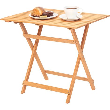 Tavolo da Esterno Lestizza, 4 Posti, Tavolo Tavolino Pieghevole, 60x80x72h cm Marrone